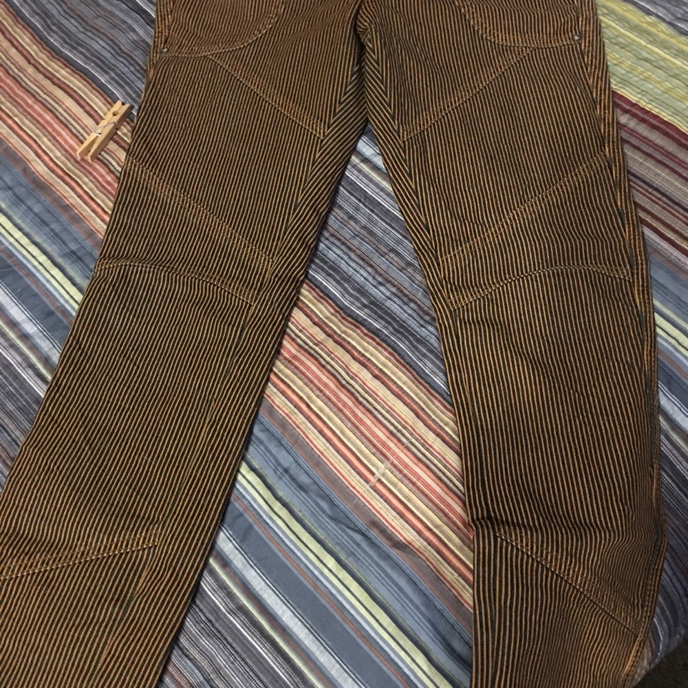 Free people orange railroad jeans